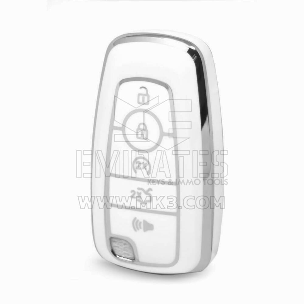Nano High Quality Cover For Ford Remote Key 5 Button White Color Silver Frame Ford-B11Y5