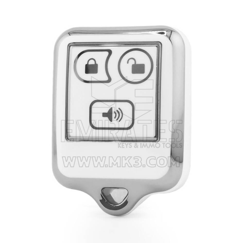 Nano High Quality Cover For Ford Remote Key 3 Button White Color Silver Frame Ford-M11Y3