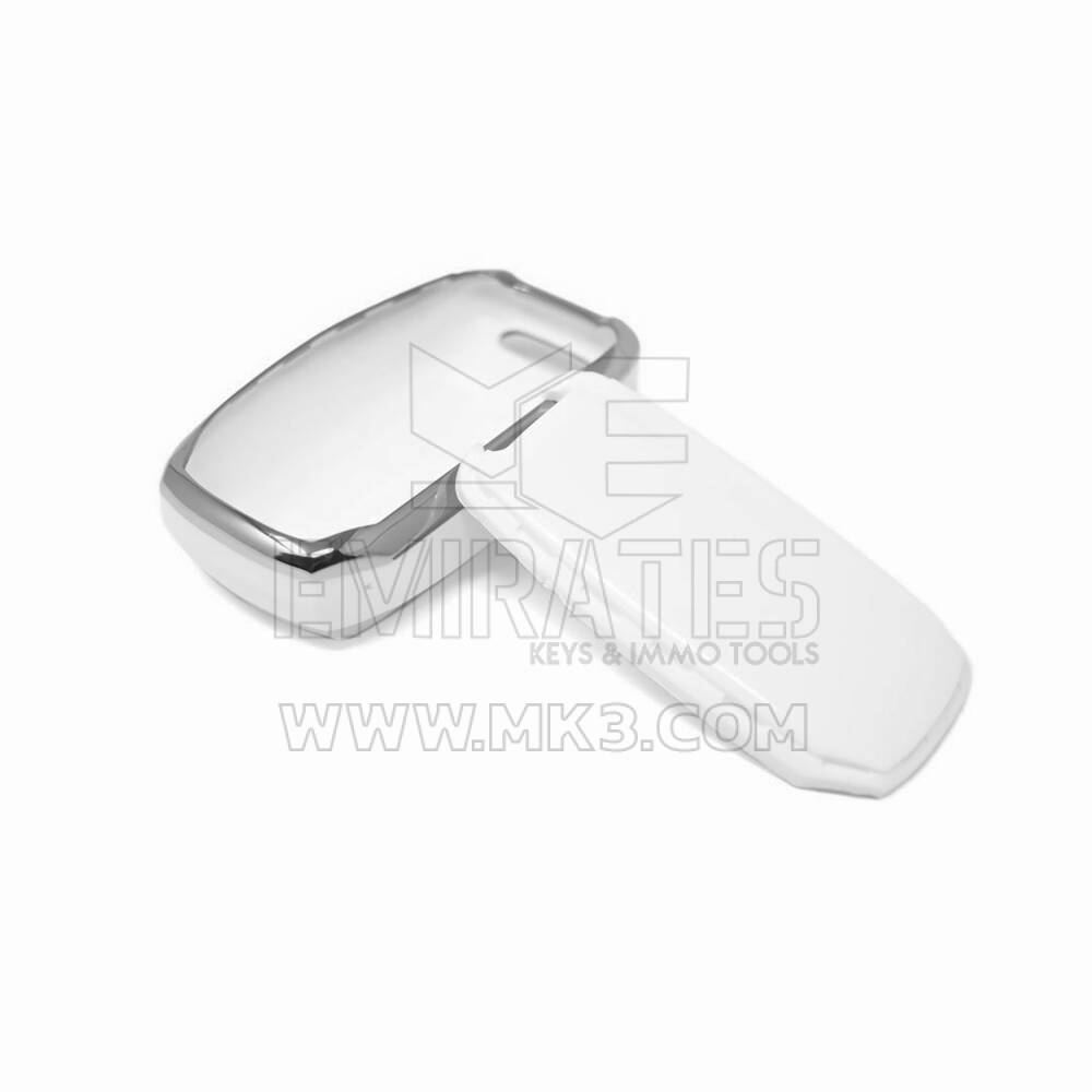 New Aftermarket Nano High Quality Cover For Jeep Remote Key 5 Button White Color Silver Frame Jeep-D11Y5 | Emirates Keys