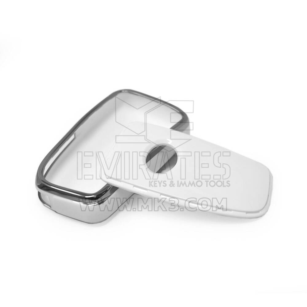 New Aftermarket Nano High Quality Cover For Lexus Remote Key 3 Button White Color Silver Frame LXS-A11Y3 | Emirates Keys