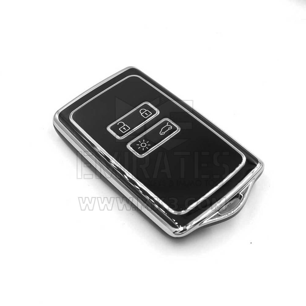 New Aftermarket Nano High Quality Cover For Renault Remote Key 4 Button Black Color Silver Frame RN-A11Y | Emirates Keys
