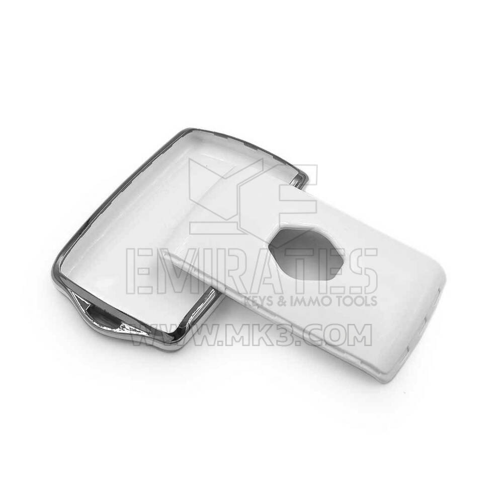 New Aftermarket Nano High Quality Cover For Renault Remote Key 4 Button White Color Silver Frame RN-A11Y | Emirates Keys
