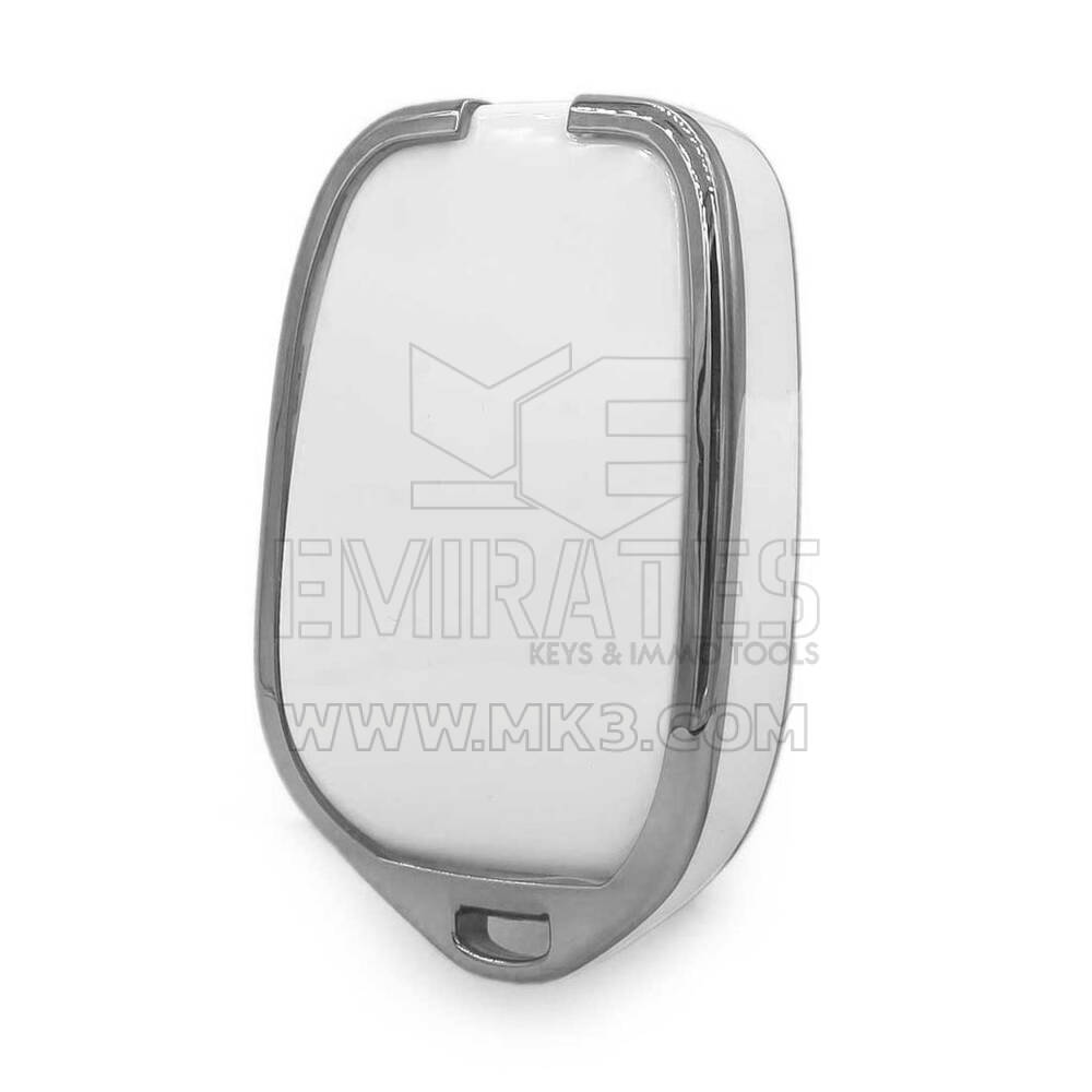 Nano Cover For Renault Remote Key 2 Button White Color Silver Frame RN-C11Y2 | MK3