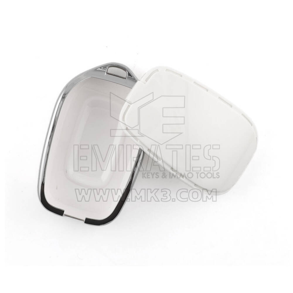 New Aftermarket Nano High Quality Cover For Renault Remote Key 2 Button White Color Silver Frame RN-C11Y2 | Emirates Keys
