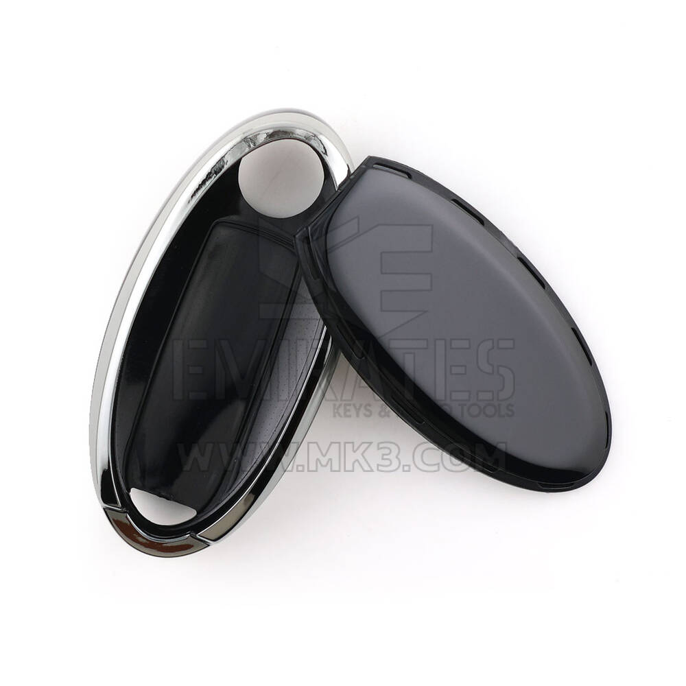 New Aftermarket Nano High Quality Cover For Nissan Remote Key 3 Button Black Color Silver Frame NS-A11Y3A | Emirates Keys