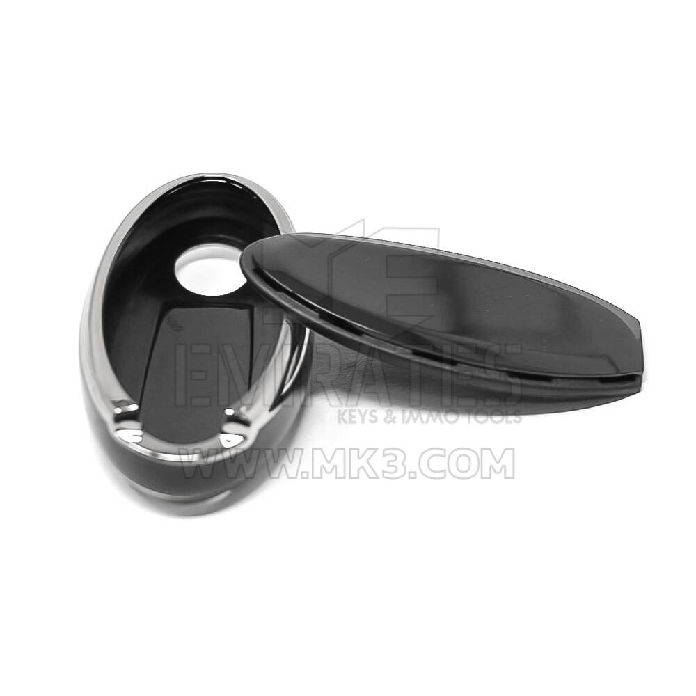 New Aftermarket Nano High Quality Cover For Nissan Remote Key 3 Button Black Color Silver Frame NS-A11Y3B | Emirates Keys
