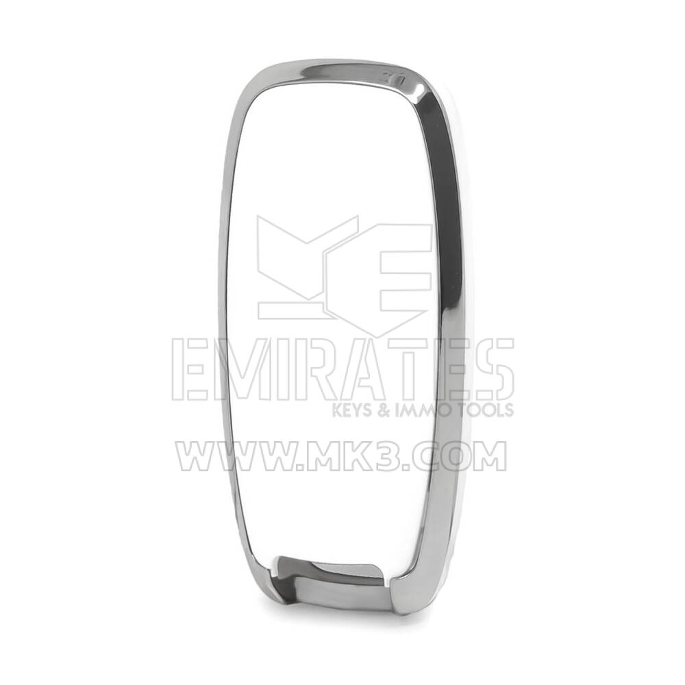 Нано-чехол для дистанционного ключа Nissan с 3 кнопками, белый цвет, серебристая рамка NS-C11Y3A | MK3
