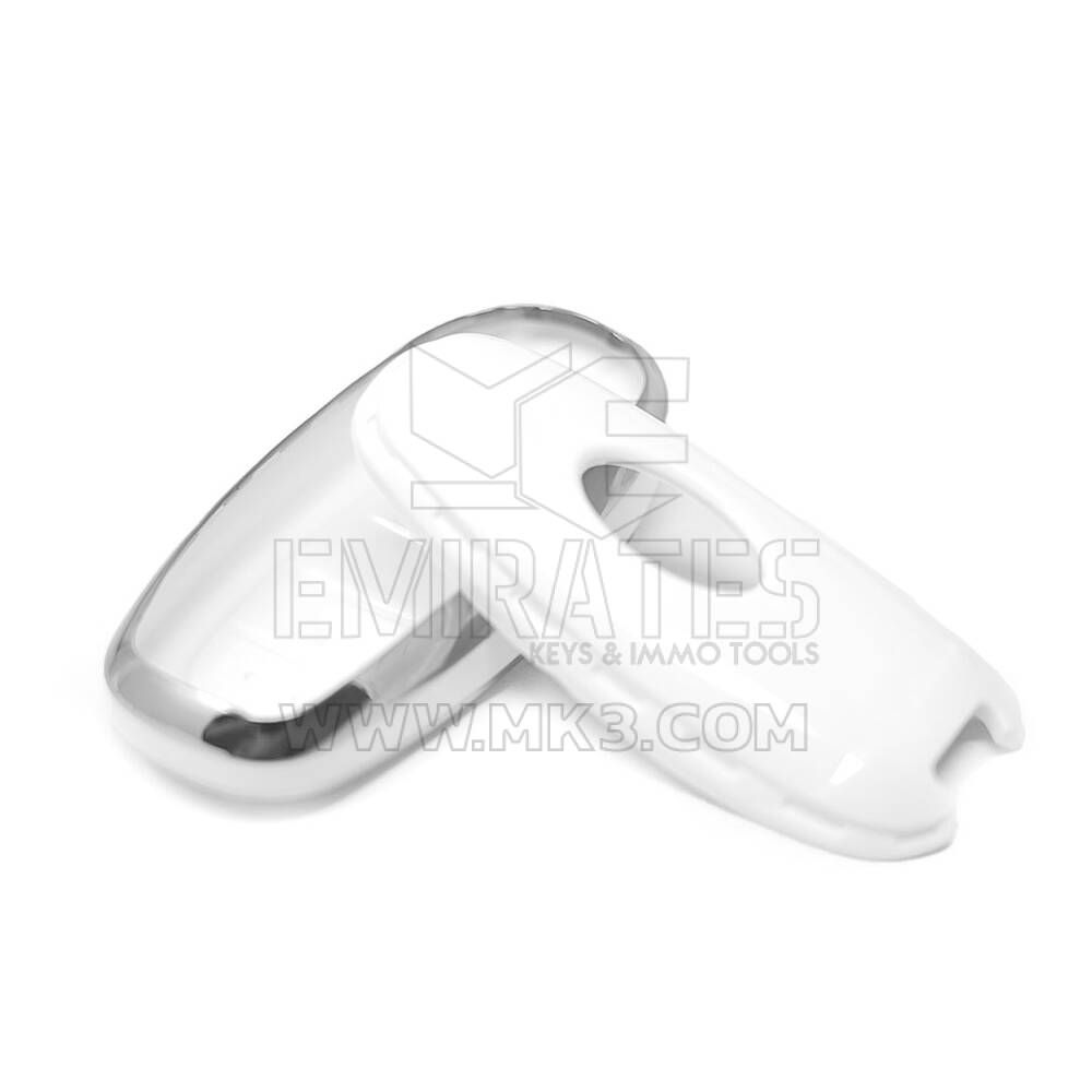 New Aftermarket Nano High Quality Cover For Hyundai Remote Key 4 Button White Color Silver Frame HY-H11Y4A | Emirates Keys
