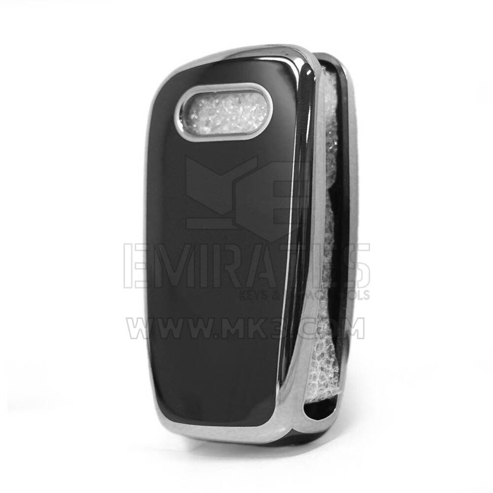 Cover Nano per chiave telecomando Audi a 3 pulsanti, colore nero, cornice argento Audi-C11Y | MK3