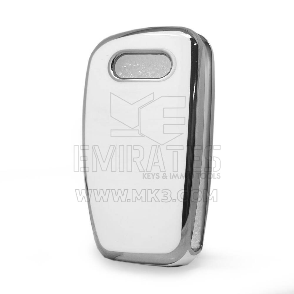 Nano Cover For Audi Remote Key 3 Button White Color Silver Frame Audi-C11Y | MK3