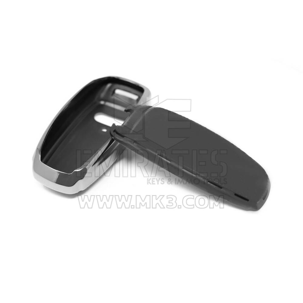 New Aftermarket Nano High Quality Cover For Audi Remote Key 3 Button Black Color Silver Frame Audi-D11Y | Emirates Keys