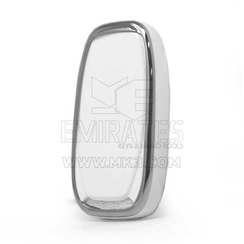 Nano Cover For Audi Remote Key 3 Button White Color Silver Frame Audi-D11Y | MK3