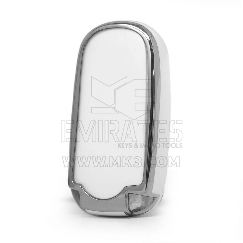 Nano Cover For Jeep Remote Key 3 Button White Color Silver Frame Jeep-B11Y3 | MK3