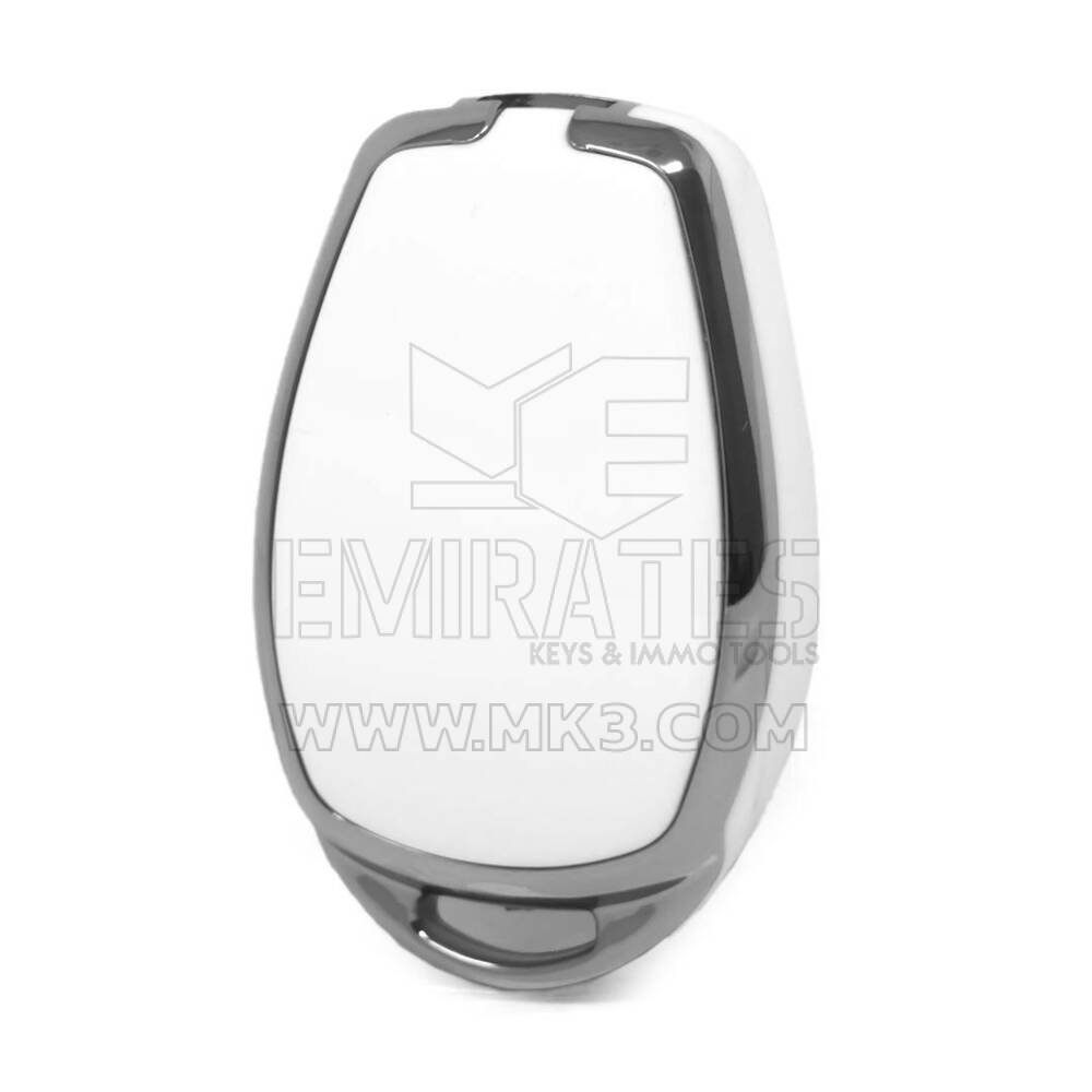 Nano Cover For Renault Remote Key 2 Button White Color Silver Frame RN-D11Y2 | MK3