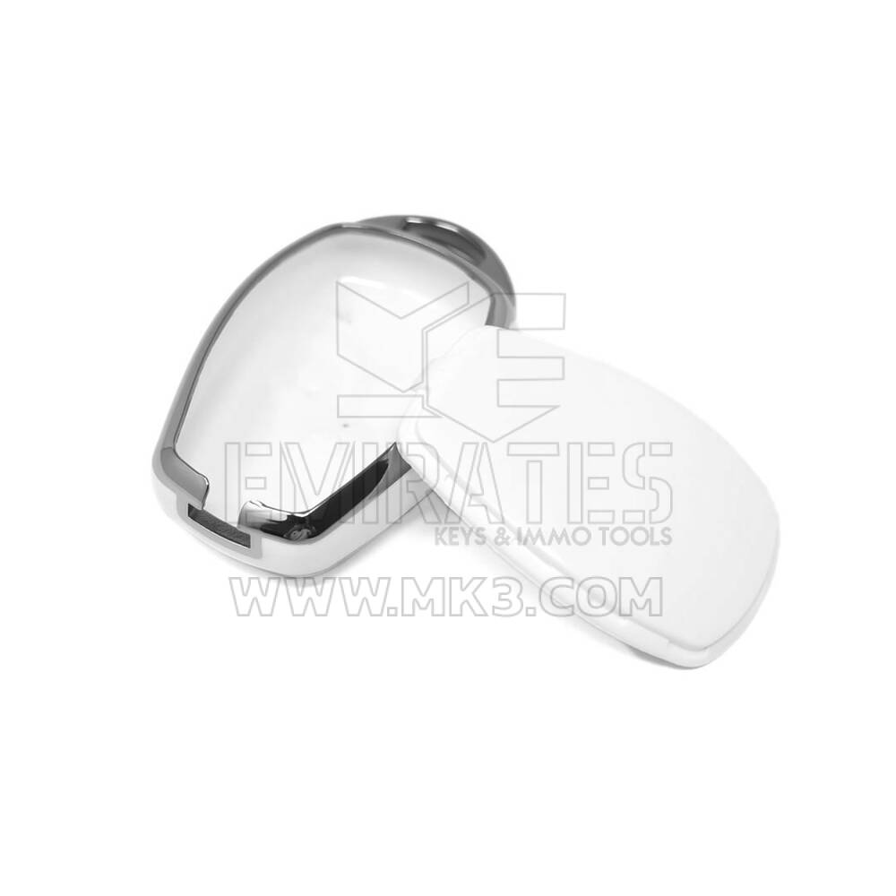 New Aftermarket Nano High Quality Cover For Renault Remote Key 3 Button White Color Silver Frame RN-D11Y3 | Emirates Keys