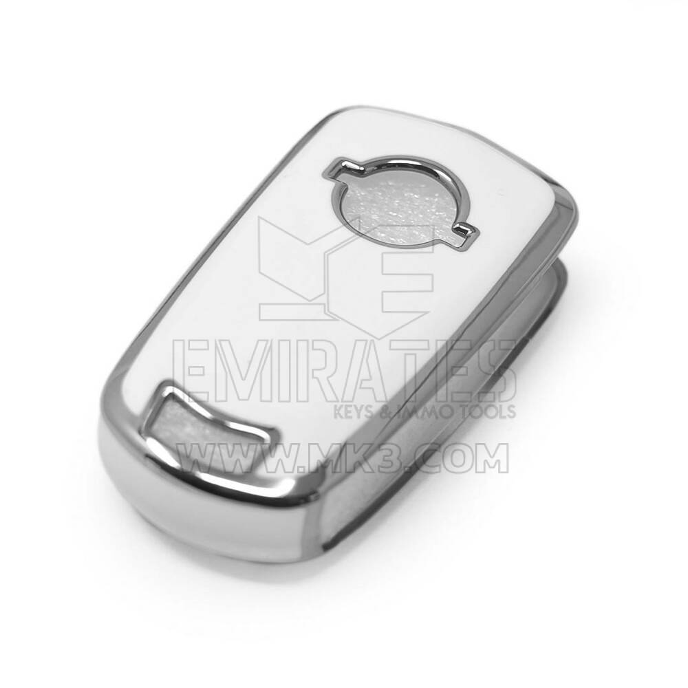 New Aftermarket Nano High Quality Cover For Opel Remote Key 2 Button White Color Silver Frame OPEL-A11Y | Emirates Keys