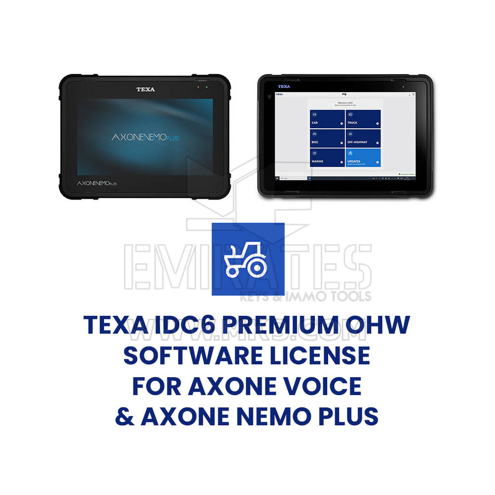 Texa IDC6 Premium OHW Software License For AXONE VOICE & AXONE NEMO PLUS  (P240C000000000)