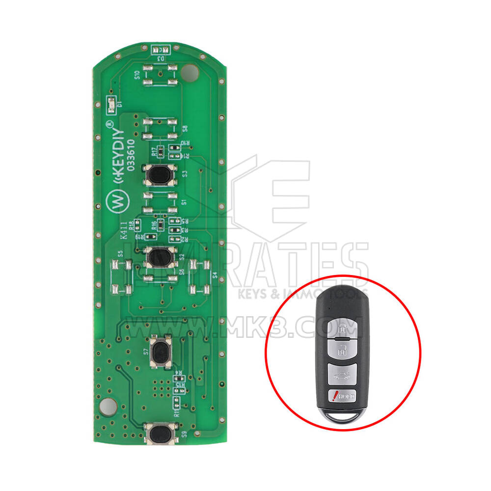 Keydiy KD Universal Smart PCB Key 3+1 Buttons Mazda Type ZB44-4