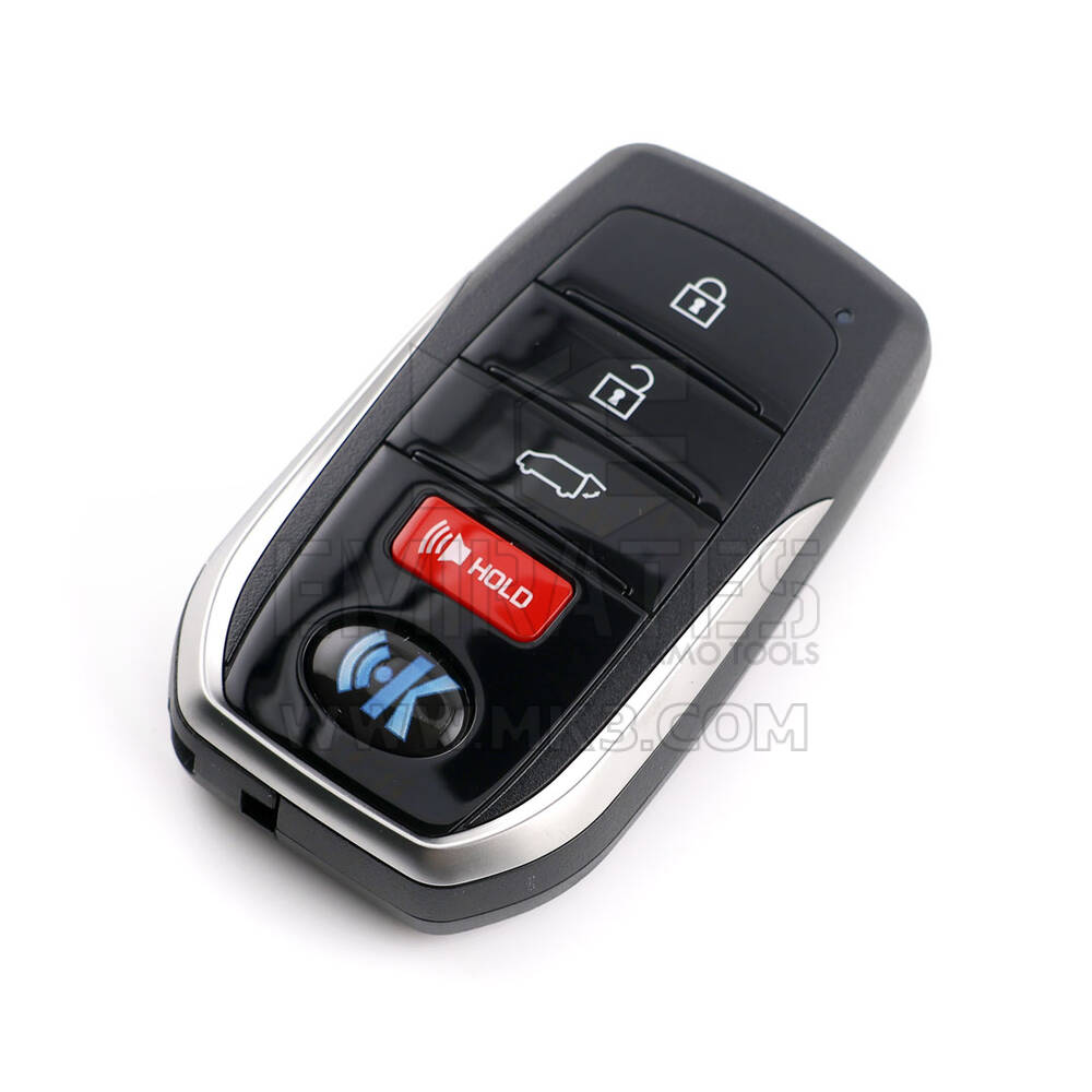 Keydiy KD Universal Smart Remote Key 3+1 Botões Toyota Tipo TB01-4 (Brilhante) Compatível com KD900 e KeyDiy KD-X2 Remote Maker e Cloner | Chaves Emirates