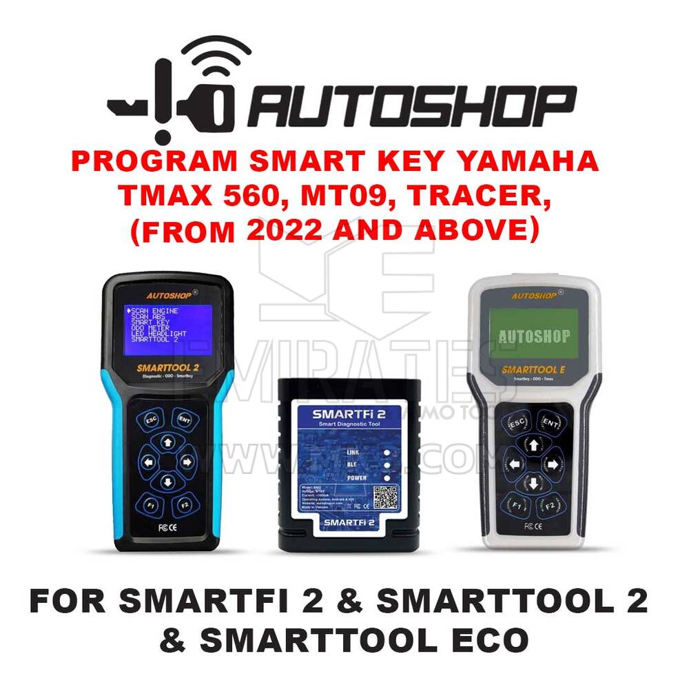 Programma Autoshop Smart Key Yamaha Tmax 560, MT09, Tracer (dal 2022 in poi) PER SMARTTOOL ECO & SMARTFI 2 & SMARTTOOL 2