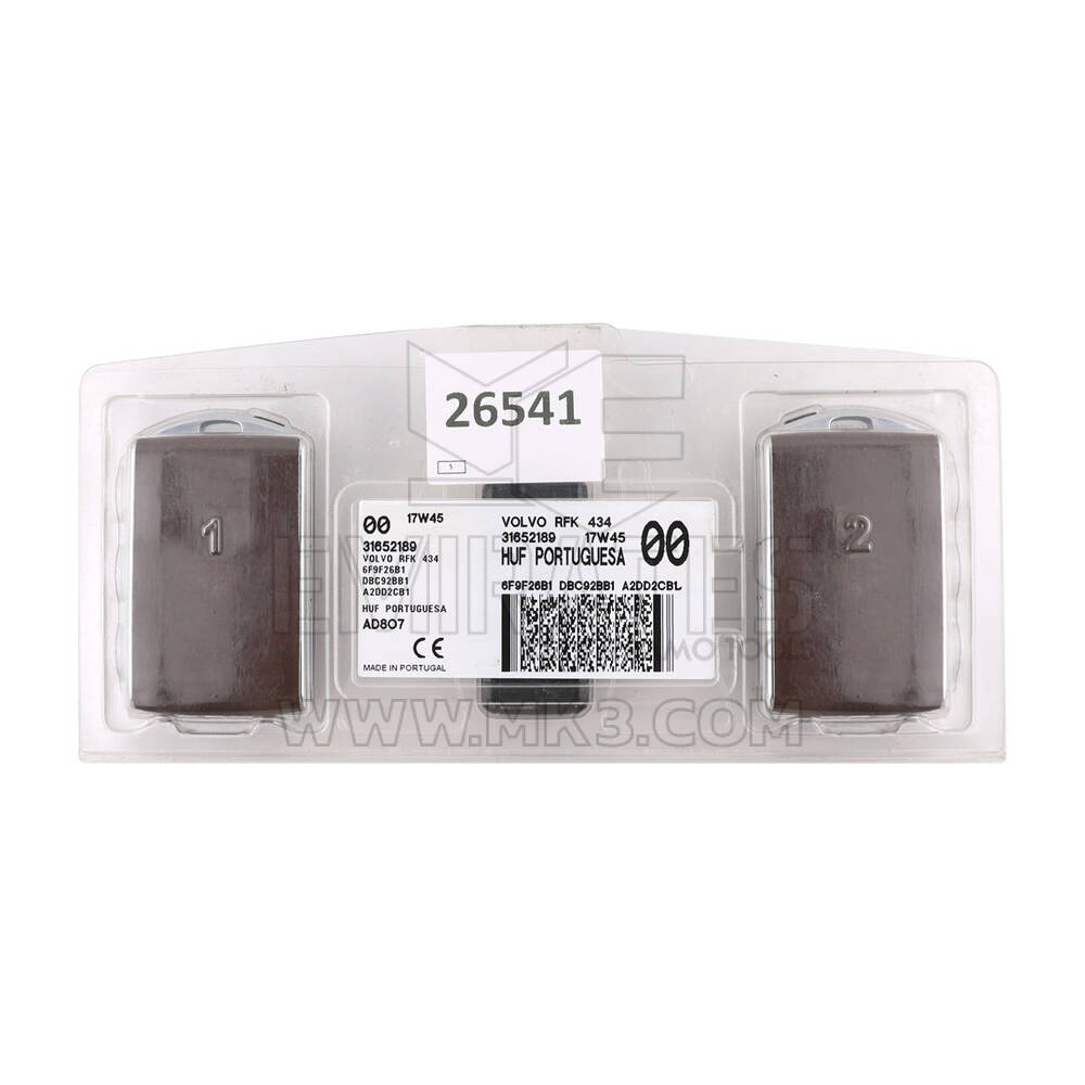 New Volvo Genuine / OEM Smart Remote Key 4 Buttons 434MHz OEM Part Number: 31652189 - Brown Color (Pack of 2) | Emirates Keys
