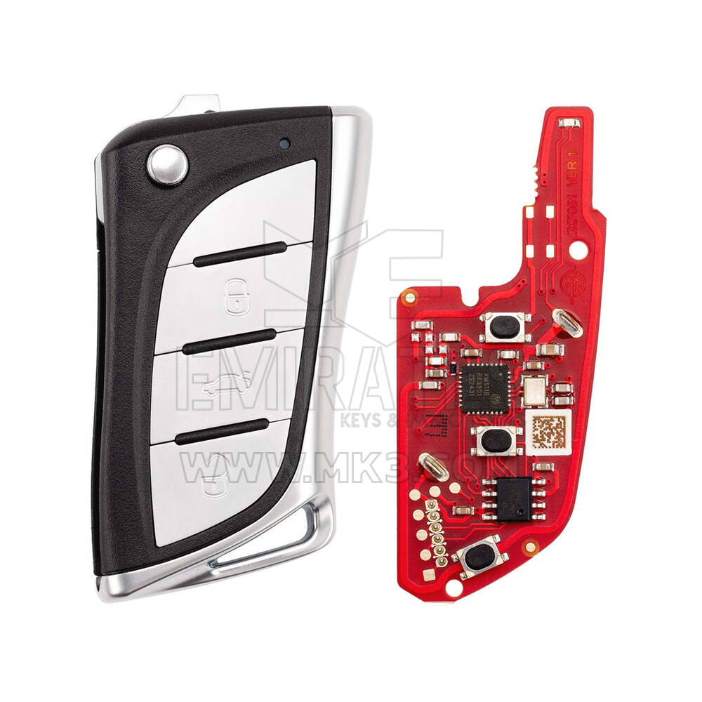 New Xhorse VVDI Key Tool VVDI2 Wire Flip Remote Key 3 Button Lexus Type XKLEX5EN 2nd Generation ( New Version of XKLEX0EN ) | Emirates Keys