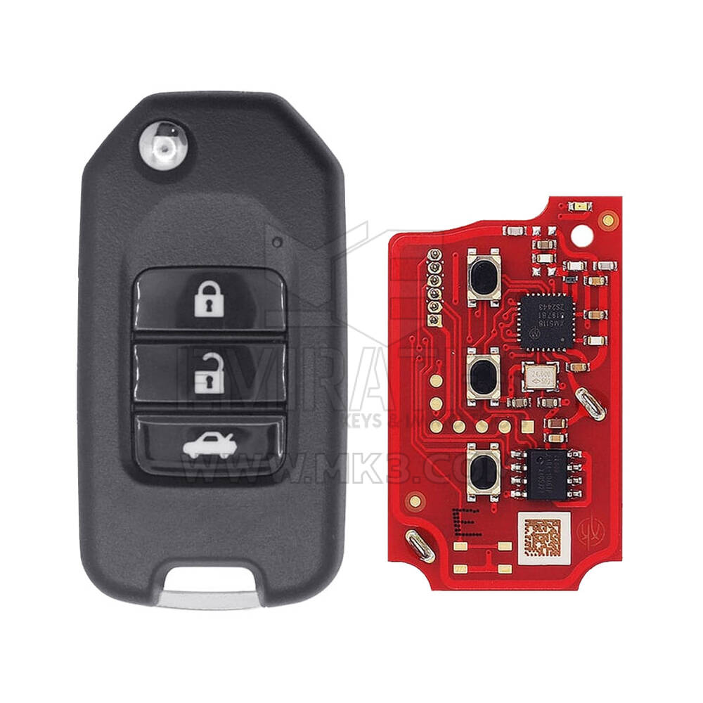 Xhorse VVDI Key Tool VVDI2 Wire Flip Remote Key 3 Button Honda Type XKHO20EN 2nd Generation ( New Version of XKHO00EN ) | Emirates Keys