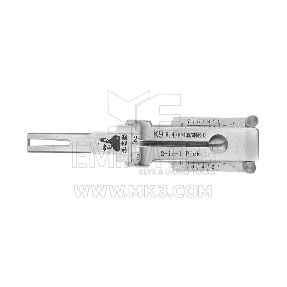 Lishi K9-V4 d'origine pour Ioniq6, Genesis avec découpe, rétrocompatible avec K9 V2 -standard