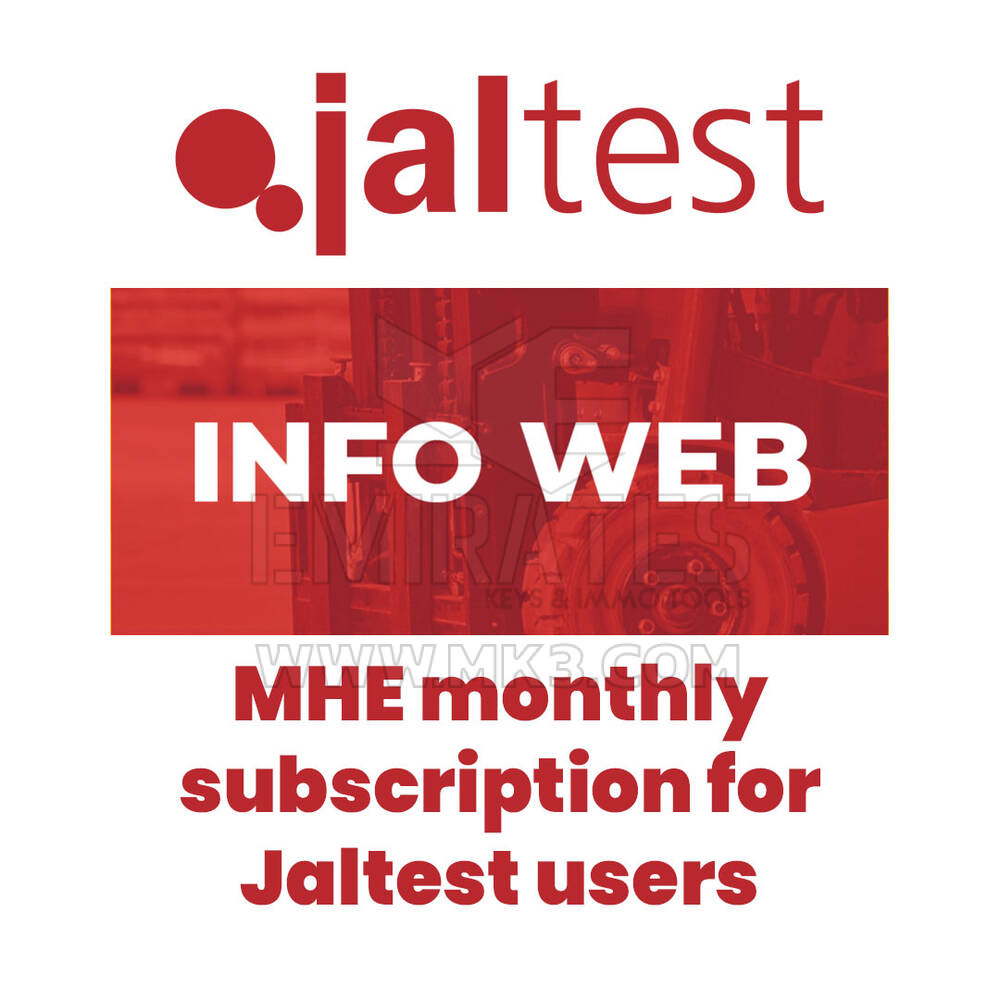 Jaltest 70604035 INFO Web. MHE monthly subscription for Jaltest users
