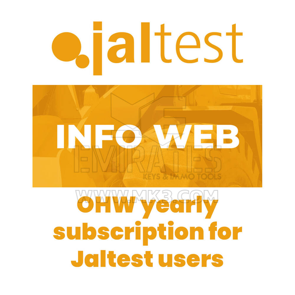 Jaltest 70604003 INFO Web. OHW yearly subscription for Jaltest users
