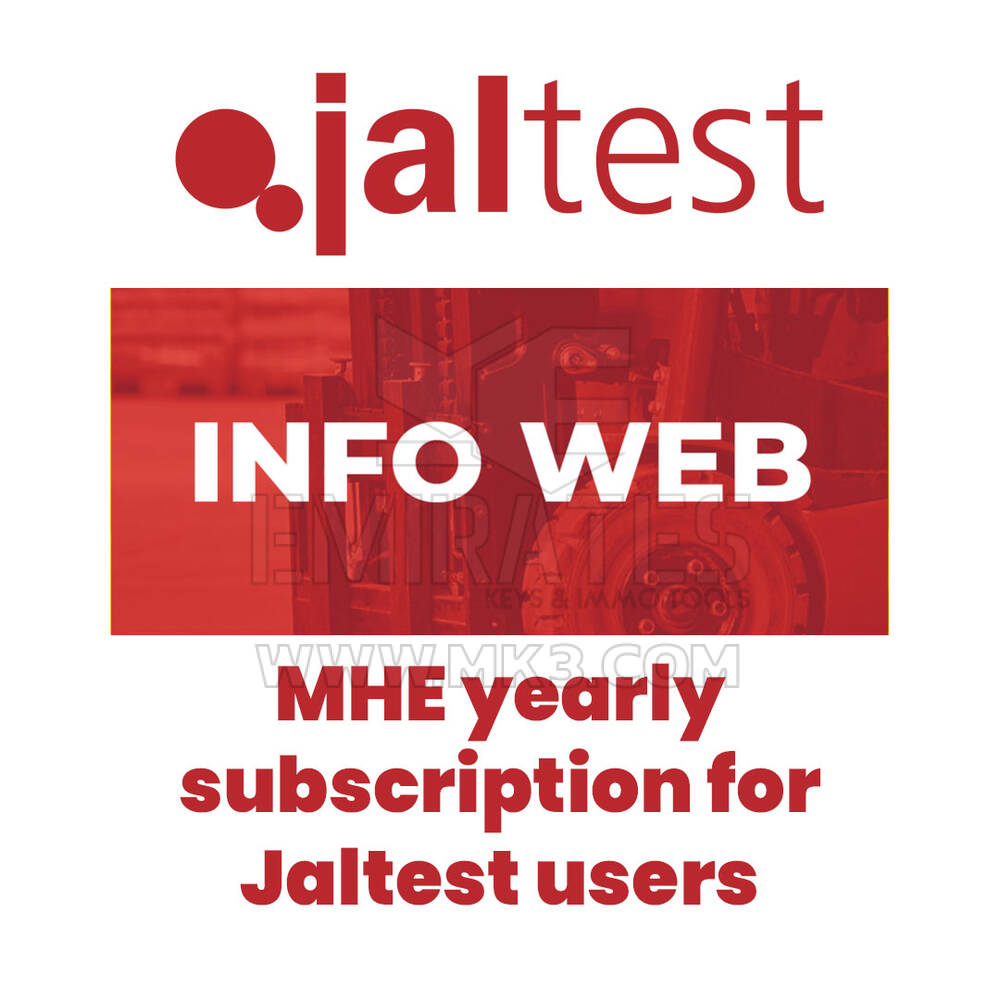 Jaltest 70604007 INFO Web. MHE yearly subscription for Jaltest users