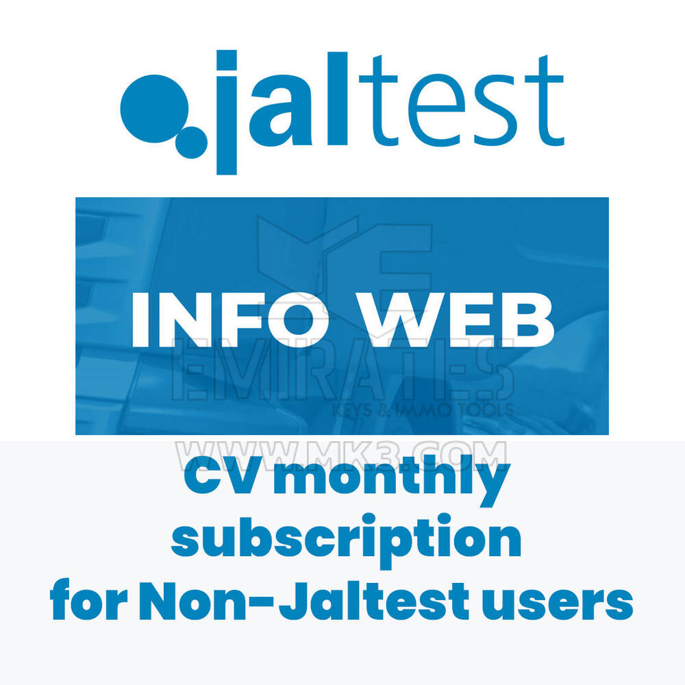 Jaltest 70604044 INFO Web. CV monthly subscription for Non-Jaltest users