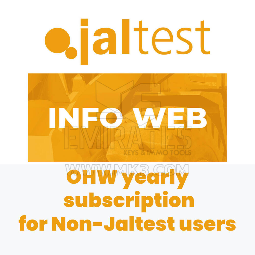 Jaltest 70604013 INFO Web. OHW yearly subscription. Non-Jaltest users