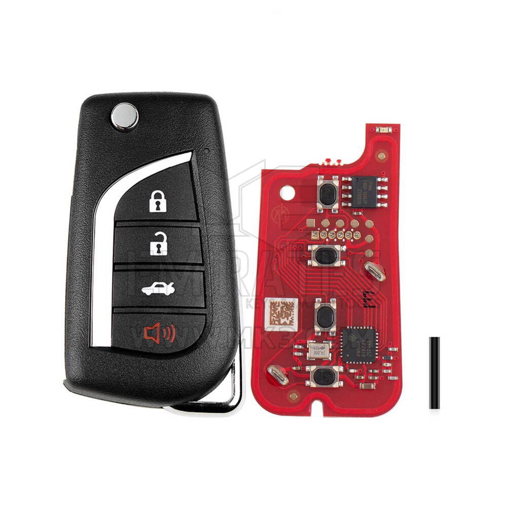 Xhorse VVDI Key Tool VVDI2 Wire Flip Remote Key 3+1 Button Toyota Type XKTO12EN 2nd Generation ( New Version of XKTO10EN ) | Emirates Keys