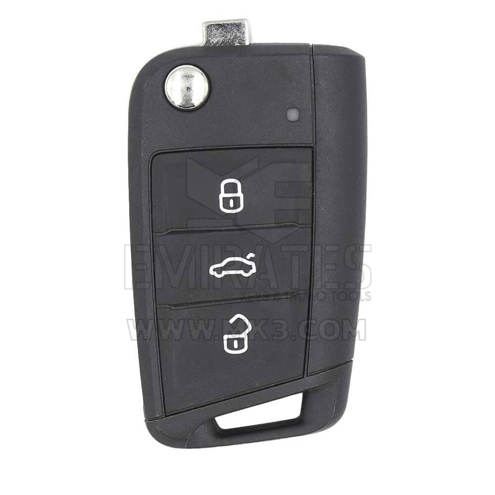 Controle remoto original flip para Skoda MQB 2020-2023, sem sensor de proximidade, 3 botões, 433MHz, código 654959752C