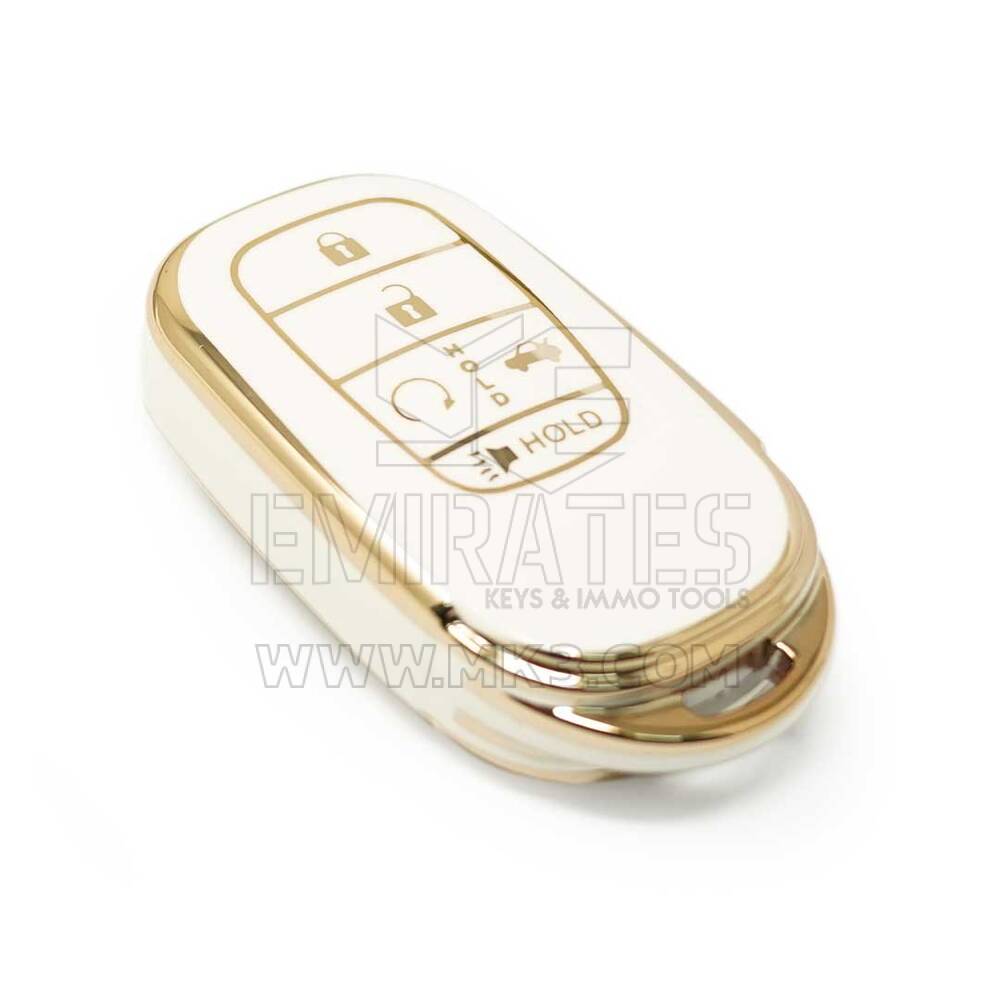 New Aftermarket Nano High Quality Cover For Honda Smart Remote Key 5 Buttons White Color G11J5 | Emirates Keys