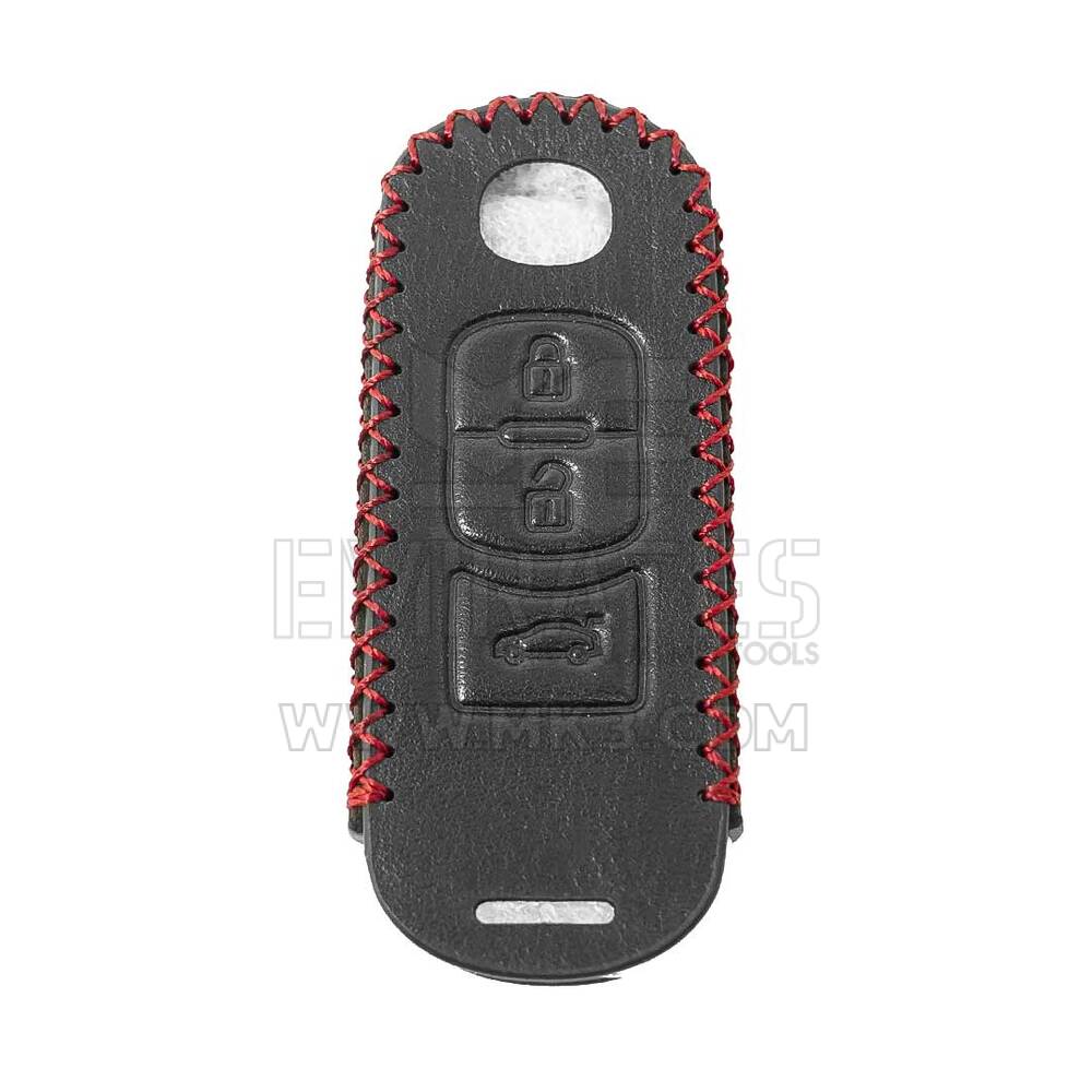 Estojo De Couro Para Mazda Chave Remota 3 Botões | MK3