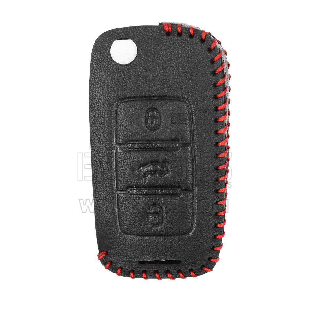 Leather Case For Volkswagen Flip Remote Key 3 Buttons | MK3