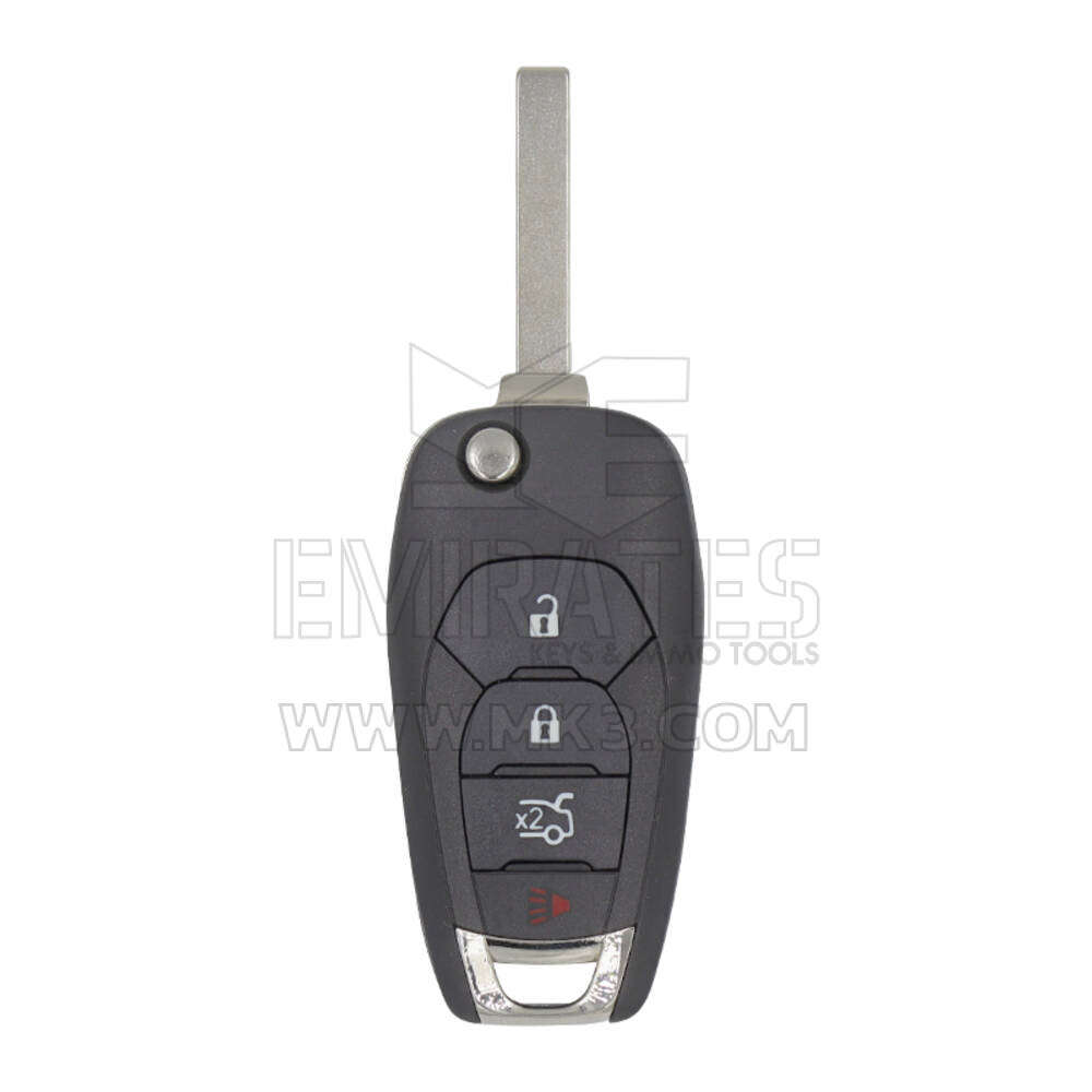 Chave Remota Flip Tipo Chevrolet 2019 com 4 Botões, 433 MHz, Chip Transponder PCF7941E, Número de Peça Compatível: 13530745 | Chaves Emirates