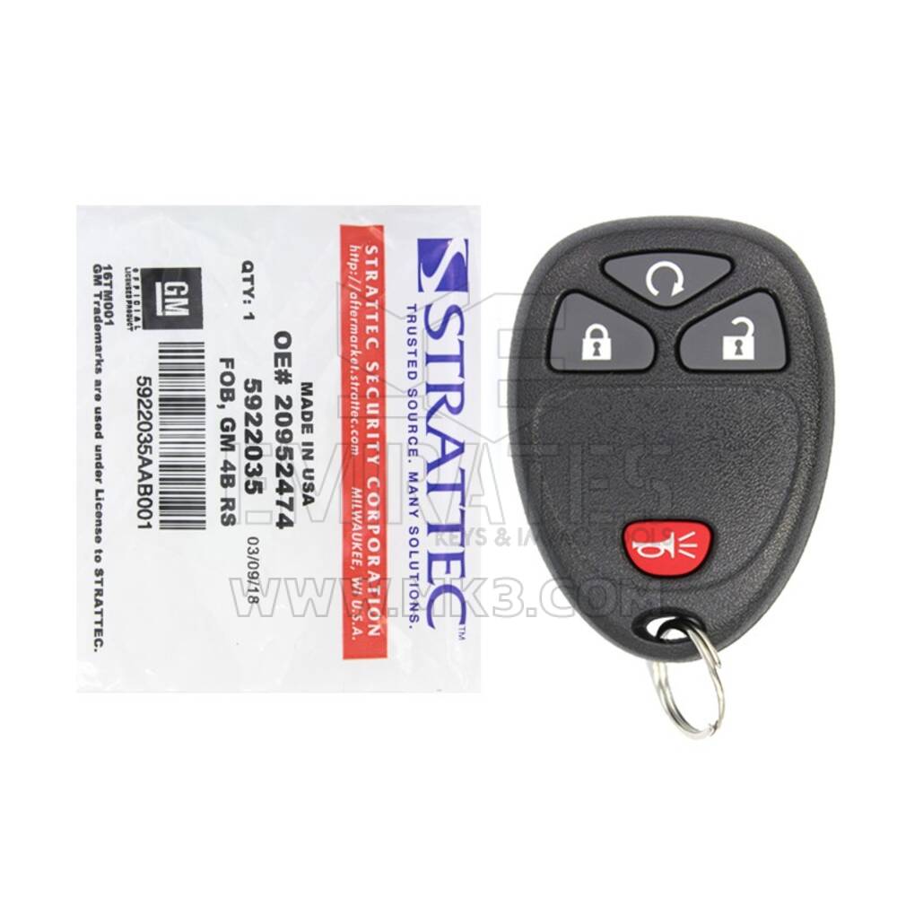 New GMC Chevrolet Buick Cadillac 2007-2019 Genuine / OEM Remote Key 3+1 Buttons 315MHz OEM Part Number: 5922035, FCC ID: OUC60221 / OUC60270 | Emirates Keys