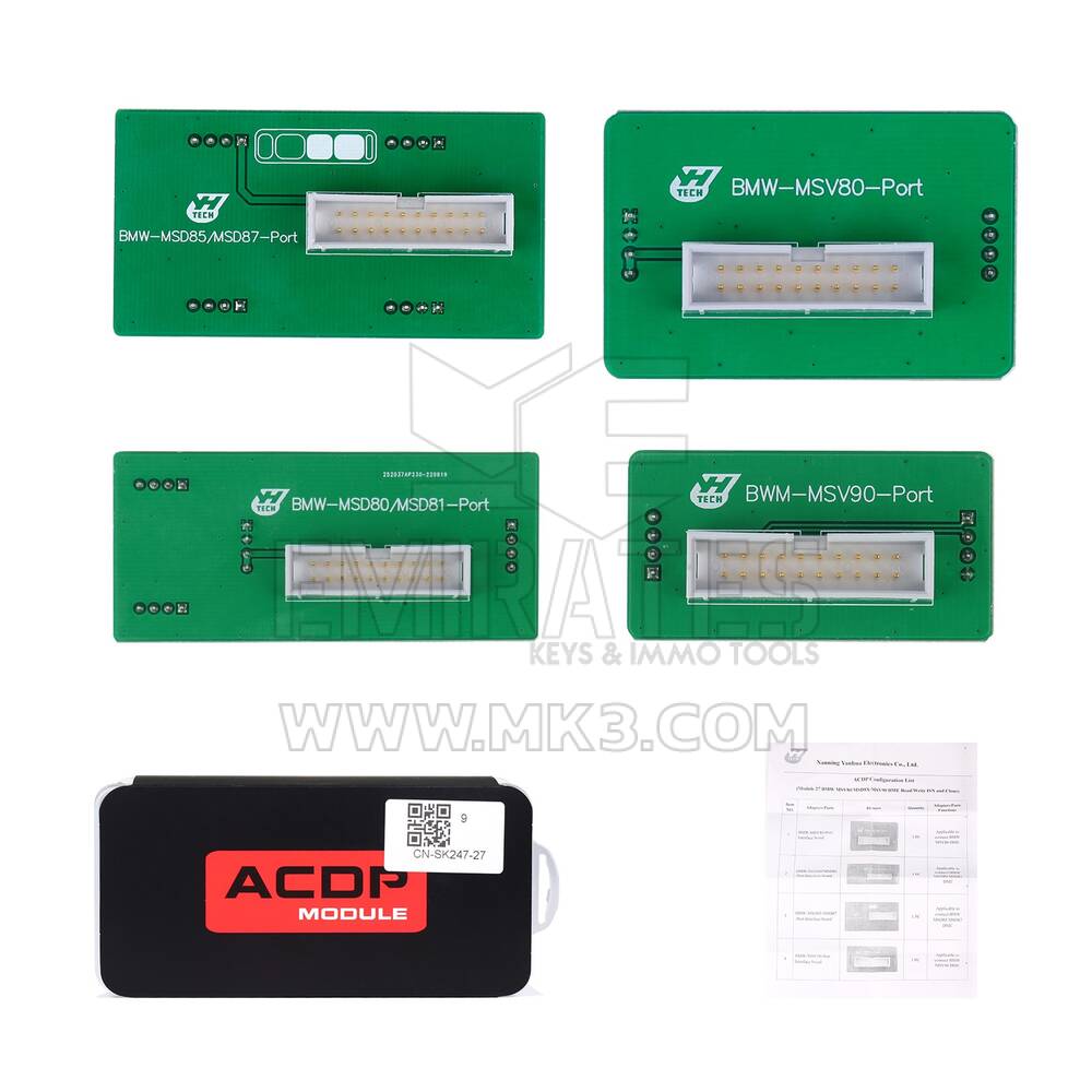 Yanhua ACDP Set Module 27 BMW MSV80/MSD8X/MSV90 DME قراءة/كتابة ISN واستنساخ