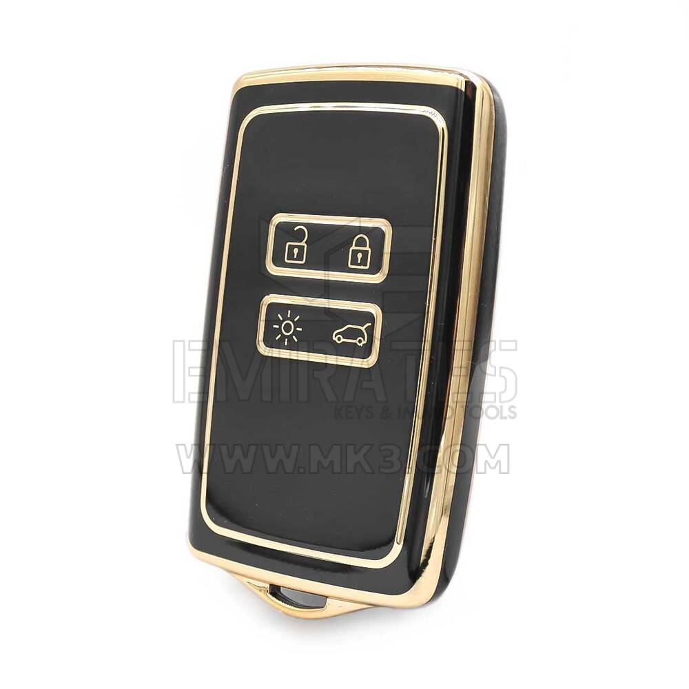 Housse Nano de haute qualité pour clé à distance Renault Megane 4 couleur noire
