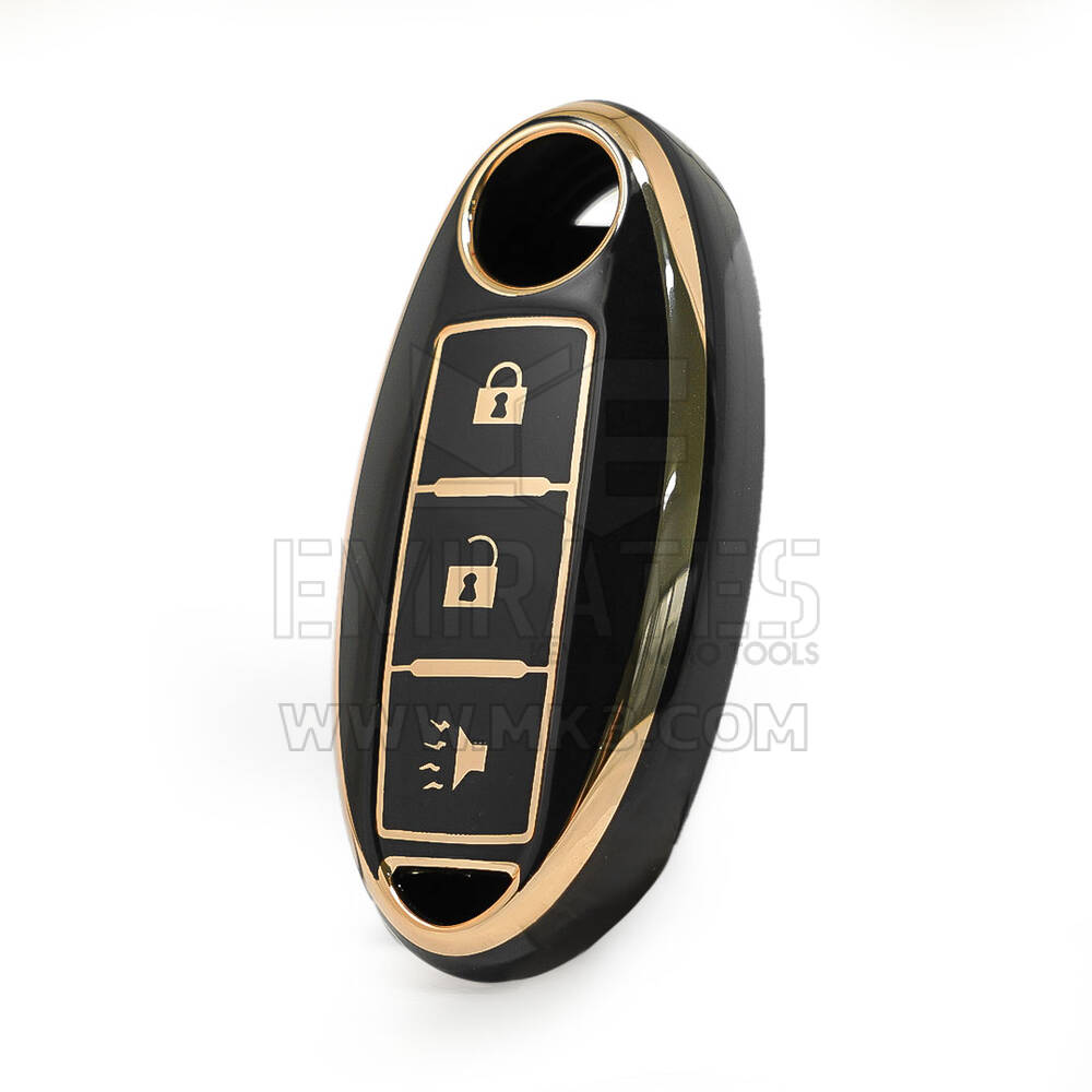 Нано крышка высокого качества для кнопок дистанционного ключа 2+1 Ниссан черный цвет