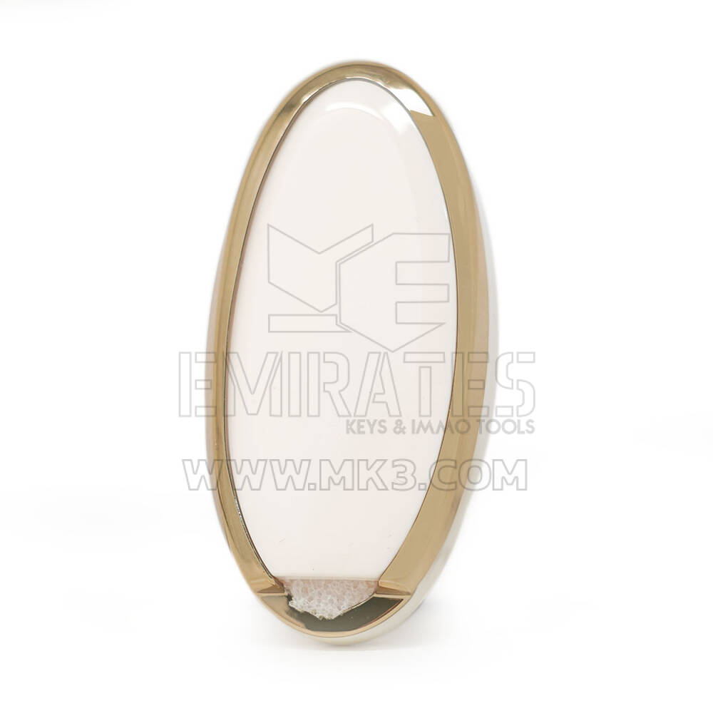 нано-чехол для дистанционного ключа Nissan 2 + 1 кнопки белого цвета | МК3