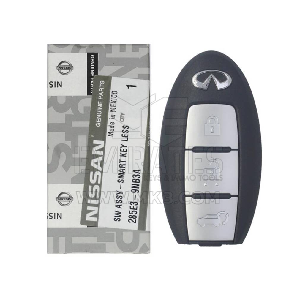 Usado Infiniti QX60 2013 Original Smart Remote Key 3 Botões 433MHz 285E3-9NB3A 285E39NB3A / FCCID: KR5S180144014 | Emirates Keys