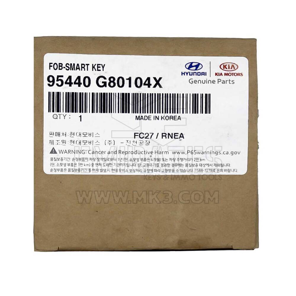 Chiave intelligente originale/OEM Hyundai Grandeur NUOVA di zecca 4 pulsanti 433 MHz 95440-G80104X 95440G80104X | Emirates Keys