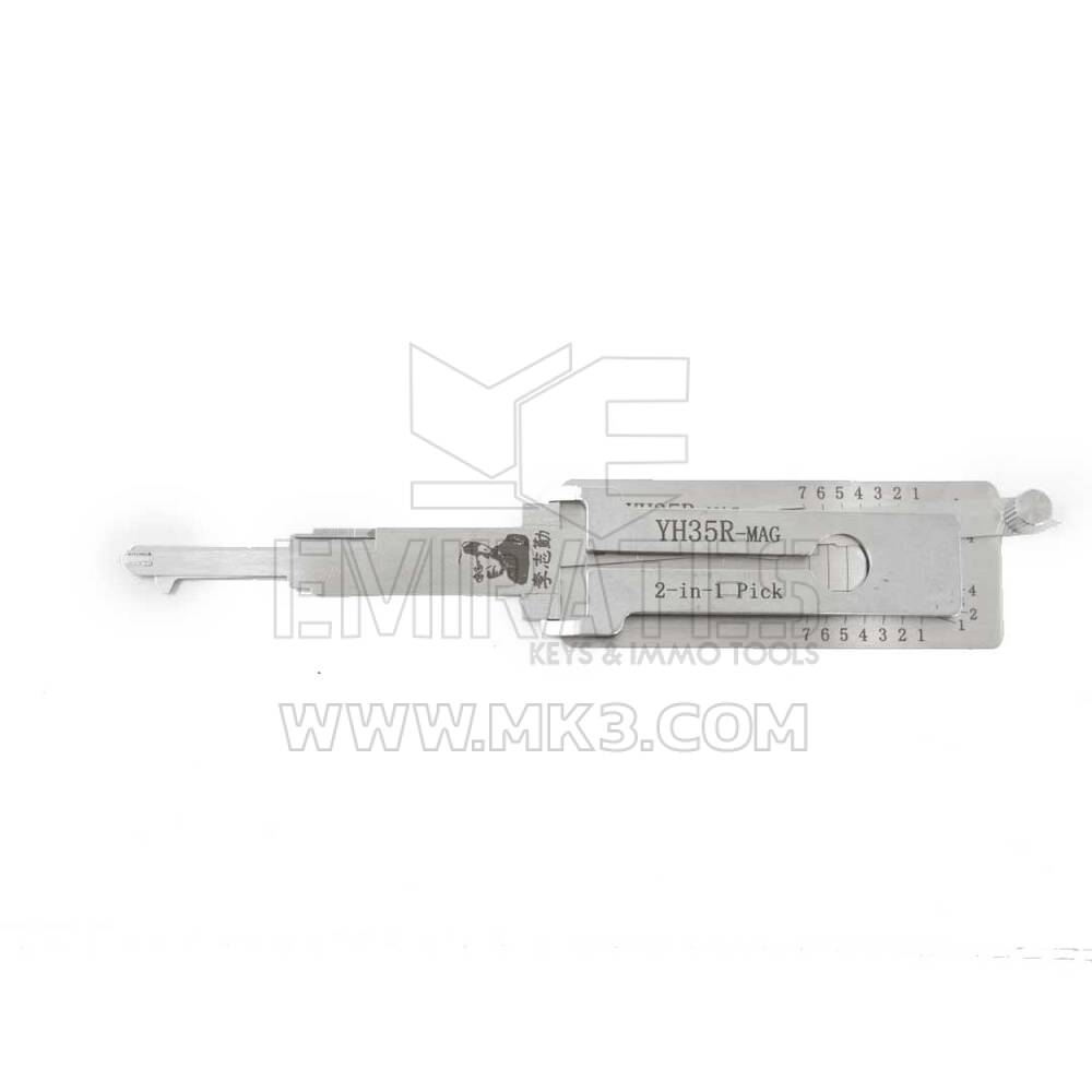 Оригинальный декодер Lishi 2-in-1 Pick YH35R + MAG EXENDED SHANK