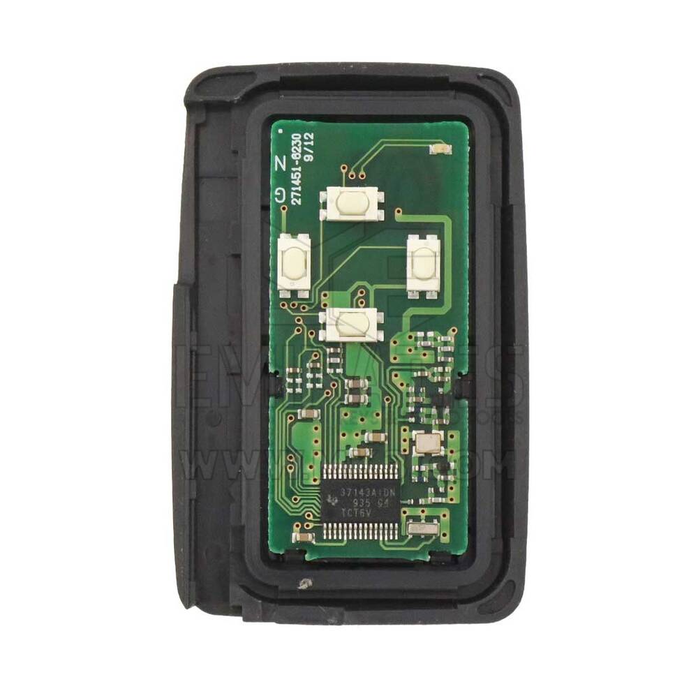 Usado Toyota Smart Key 4 botões porta deslizante 312 MHz tampa prateada PCB número da peça do fabricante: 271451-6230 | Emirates Keys