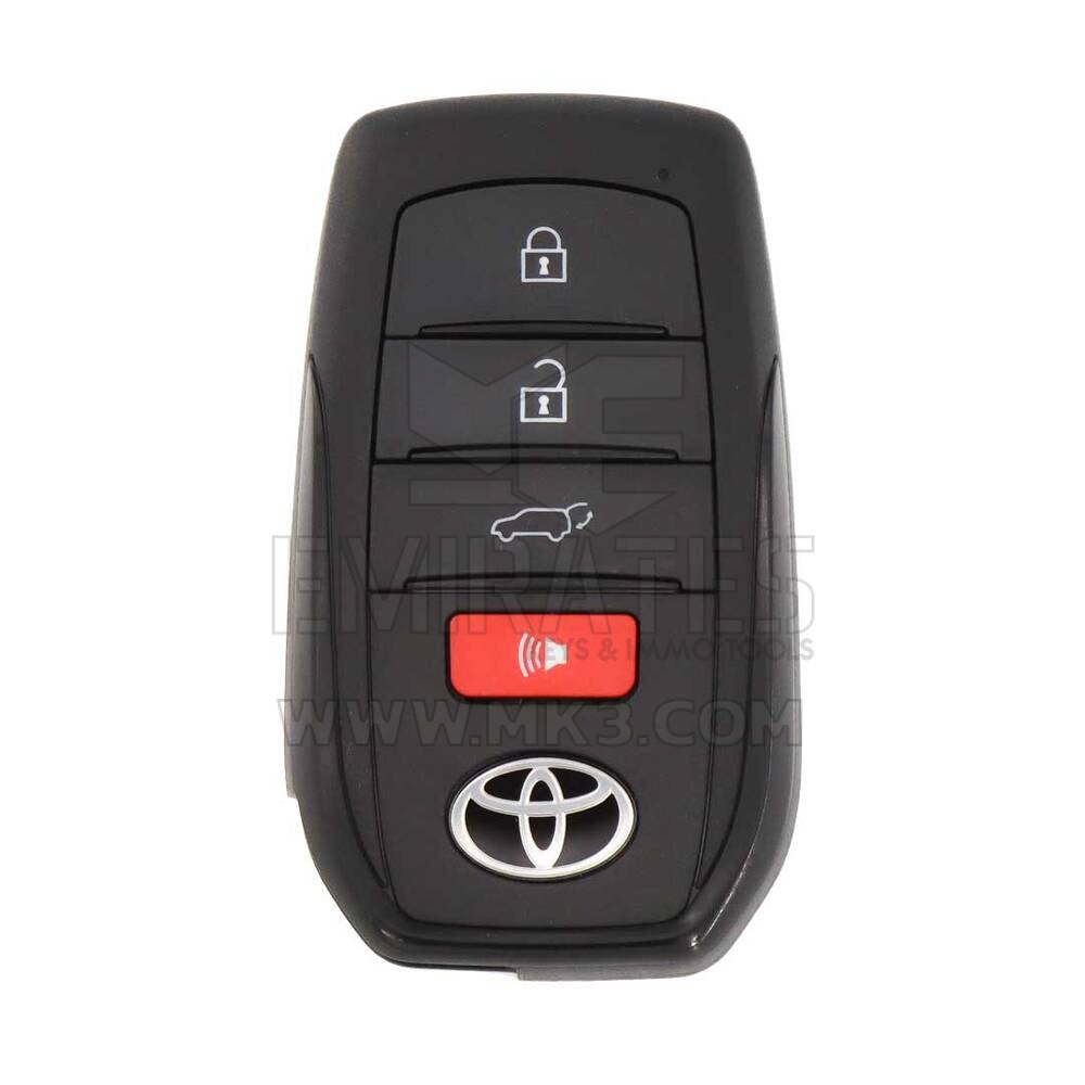 Chave inteligente original Toyota Land Cruiser 2022-2024 com 3+1 botões, 433,58/434,42 MHz, 8990H-60530 / 8990H-60532