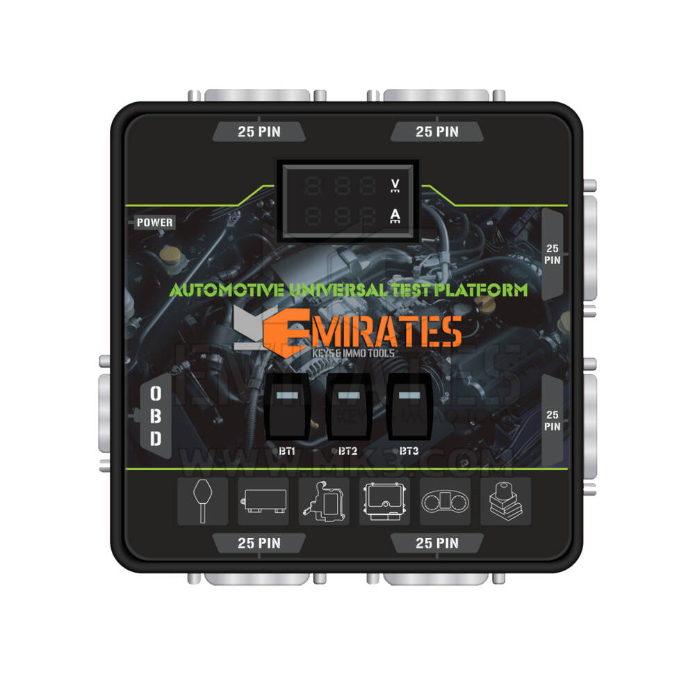 Strumento per piattaforme di test universali per autoveicoli